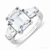 9.40 ct DEW Treated Off White Moissanite Ring in Birthday Gift for Her 18K Gold Plated 18K Gold Plated – white background main image