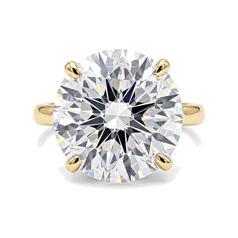 9.70 ct DEW Off White Moissanite Ring Sparkle Gift for Her Birthday 18K Gold Plated Ver 18K Gold Plated – white background main image