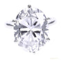 9.75 ct DEW Certified White Moissanite Solitaire Ring – Romantic Gift for Spouse 18K Go 18K Gold Plated