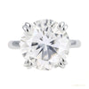 9.80 ct DEW Certified Round Cut Blue Moissanite Solitaire Ring In 18K Gold Plated Verme 18K Gold Plated – white background main image
