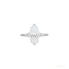 9 ct DEW Certified White Moissanite Solitaire Ring. For Anniversary Gift 18K Gold Plate 18K Gold Plated – white background main image