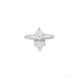 9 ct DEW Certified White Moissanite Solitaire Ring Valentine's Day Gift 18K Gold Plated