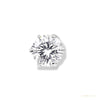 9.00 ct DEW Certified White Moissanite Solitaire Studs In Gold Vermeil – white background main image