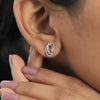 0.49 Ct. Natural Diamond Pendant And Earrings Set 18KT White Gold IGI Certified