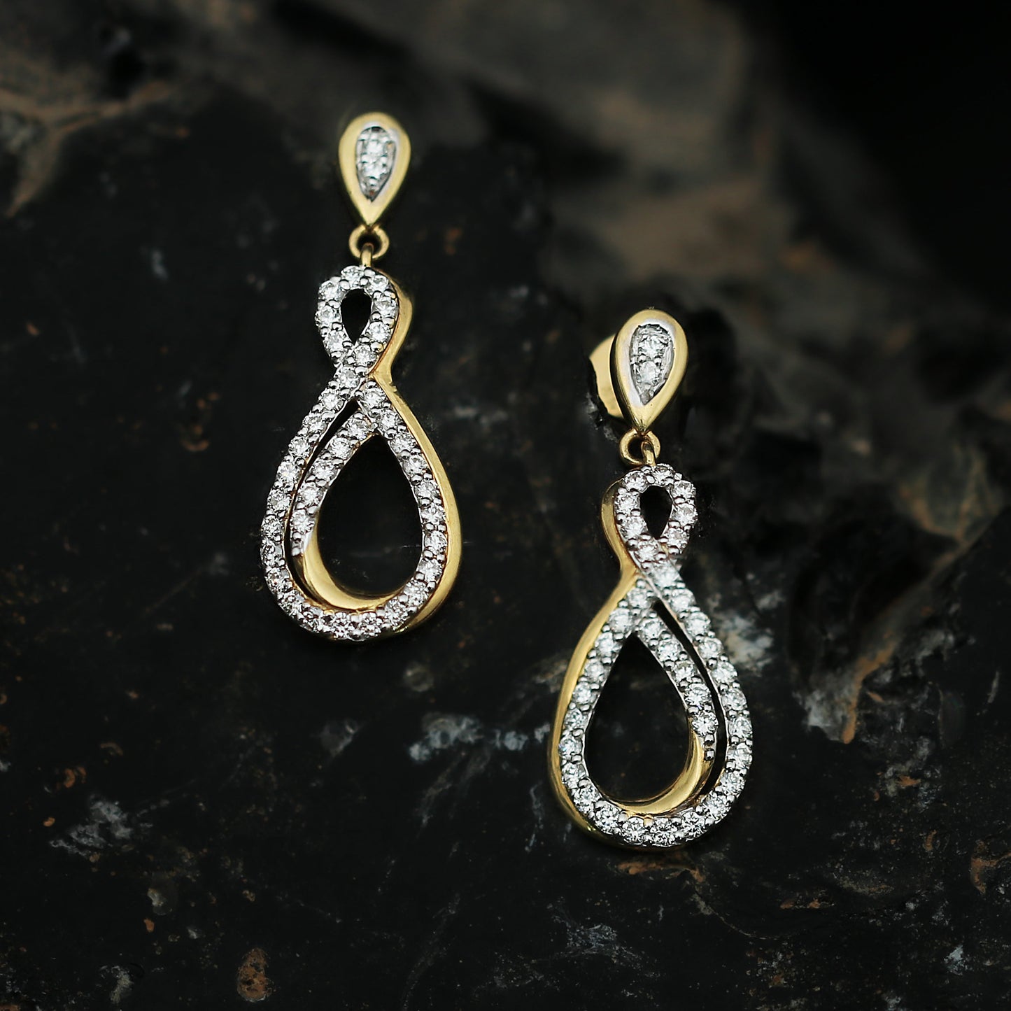 0.70 Ct. IGI Certified  18K Solid Gold Natural Diamond Earrings for Women