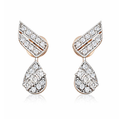 18K Lab-Grown Diamond Pave Round Stud Earrings, 0.45 Ct tw VVS/E, IGI Certified