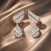18K Lab-Grown Diamond Pave Round Stud Earrings