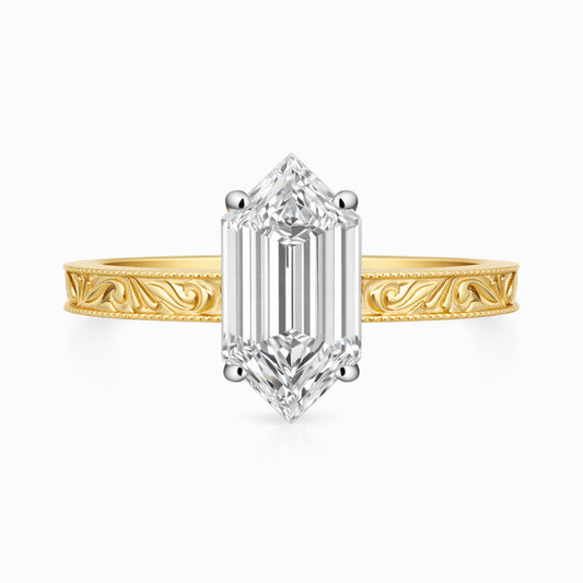14K/18K Lab Grown Diamond Fancy Cut Ring for Women