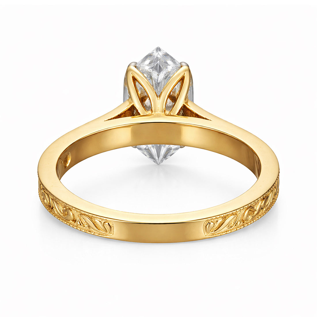14K/18K Lab Grown Diamond Fancy Cut Ring for Women