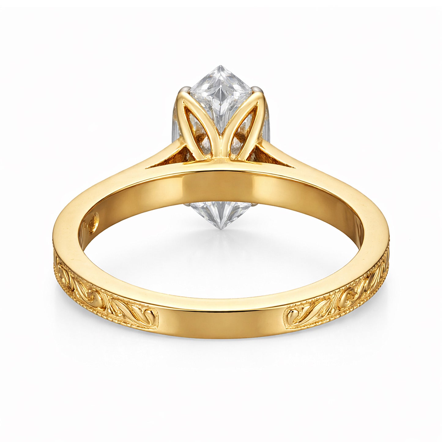 14K/18K Lab Grown Diamond Fancy Cut Ring for Women