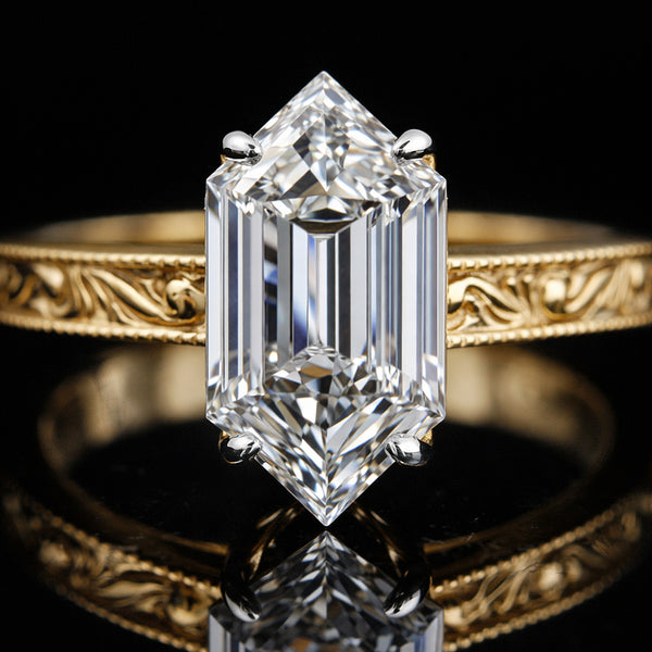 14K/18K Lab Grown Diamond Fancy Cut Ring for Women
