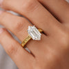 14K/18K Lab Grown Diamond Fancy Cut Ring for Women