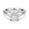 14K/18K Lab Grown Diamond Cushion Cut Ring for Women