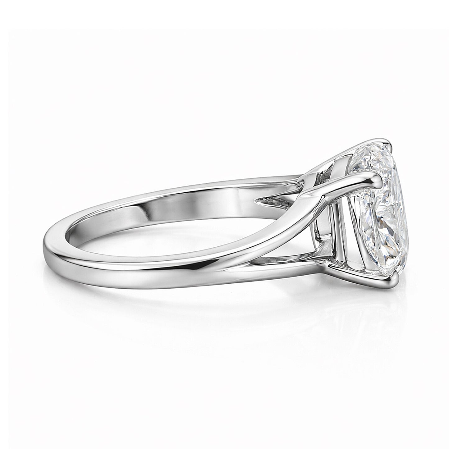 14K/18K Lab Grown Diamond Cushion Cut Ring for Women