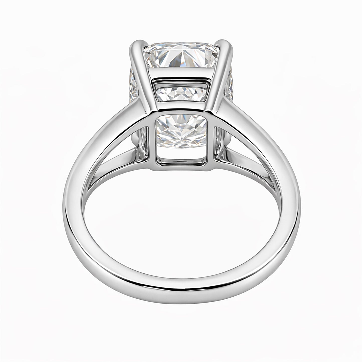 14K/18K Lab Grown Diamond Cushion Cut Ring for Women