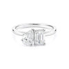 18K Lab Grown Diamond Emerald Cut Ring for Women
