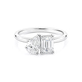 18K Lab Grown Diamond Emerald Cut Ring for Women