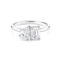 18K Lab Grown Diamond Emerald Cut Ring for Women