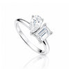 18K Lab Grown Diamond Emerald Cut Ring for Women