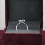 18K Lab Grown Diamond Emerald Cut Ring for Women