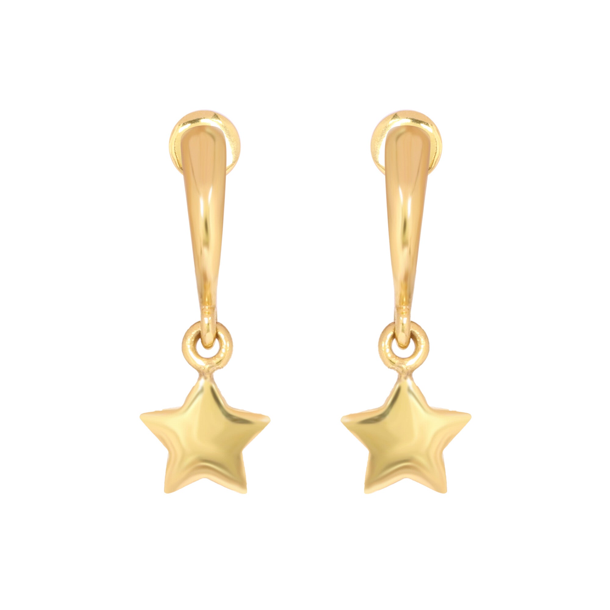 18K Gold Star Stud Earrings