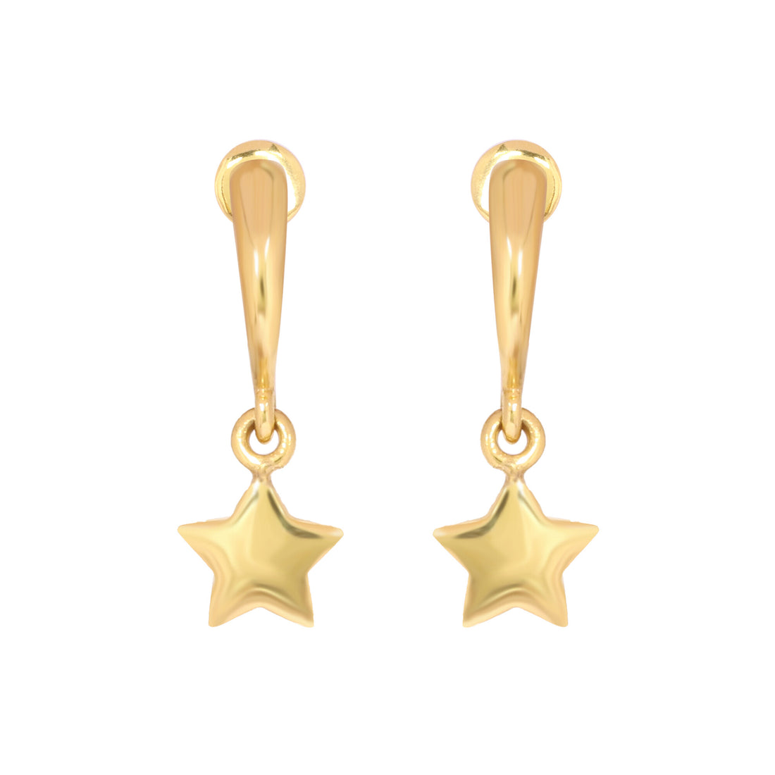 18K Gold Star Stud Earrings