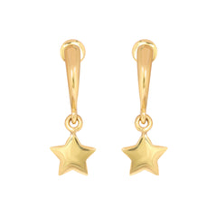 18K Gold Star Stud Earrings