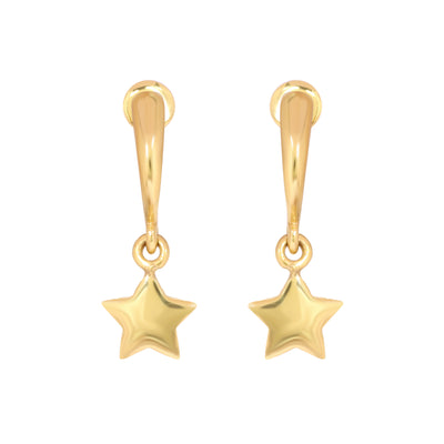 18K Gold Star Stud Earrings
