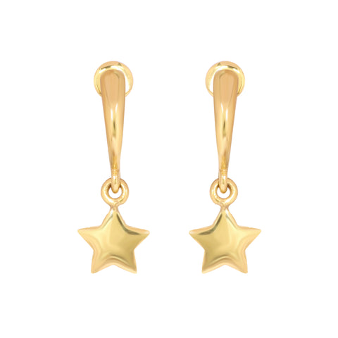 18K Gold Star Stud Earrings