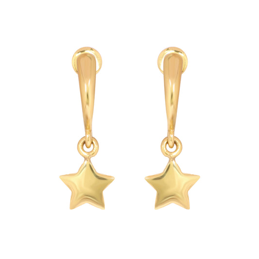 18K Gold Star Stud Earrings