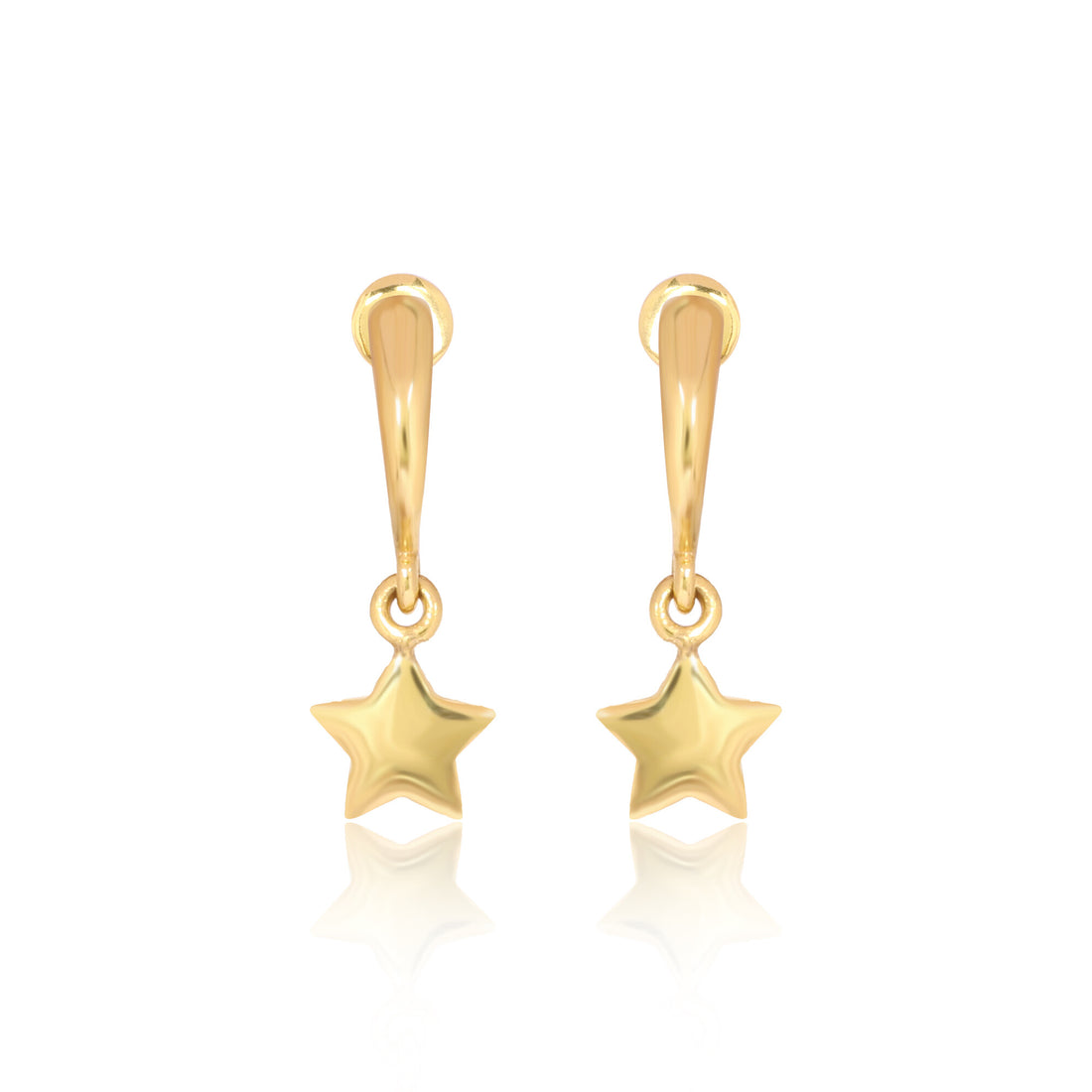 18K Gold Star Stud Earrings