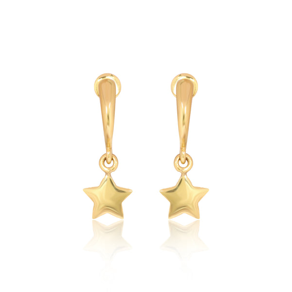 18K Gold Star Stud Earrings