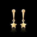 18K Gold Star Stud Earrings