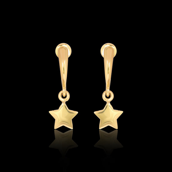 18K Gold Star Stud Earrings