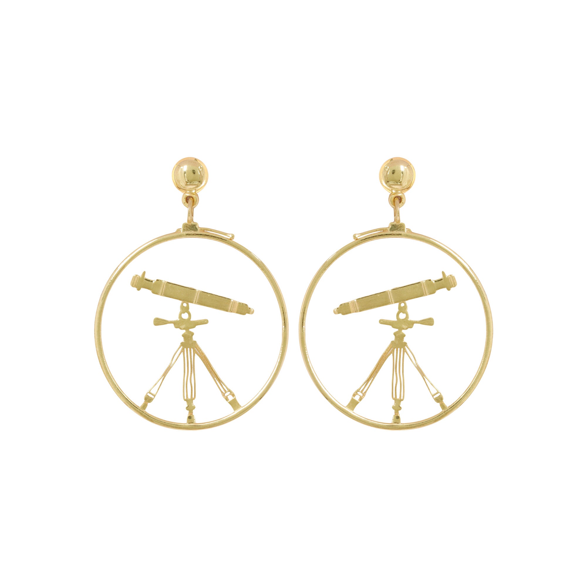 18K Gold Fancy Stud Earrings