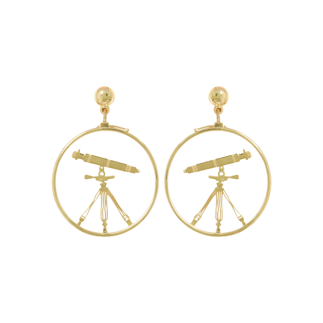 18K Gold Fancy Stud Earrings
