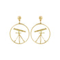 18K Gold Fancy Stud Earrings
