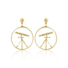 18K Gold Fancy Stud Earrings