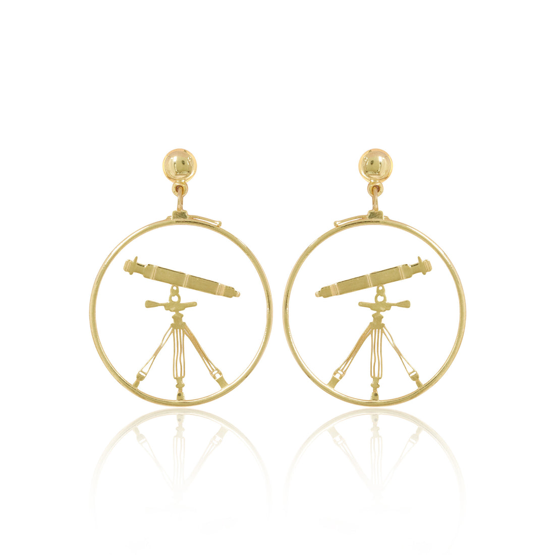 18K Gold Fancy Stud Earrings