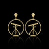 18K Gold Fancy Stud Earrings