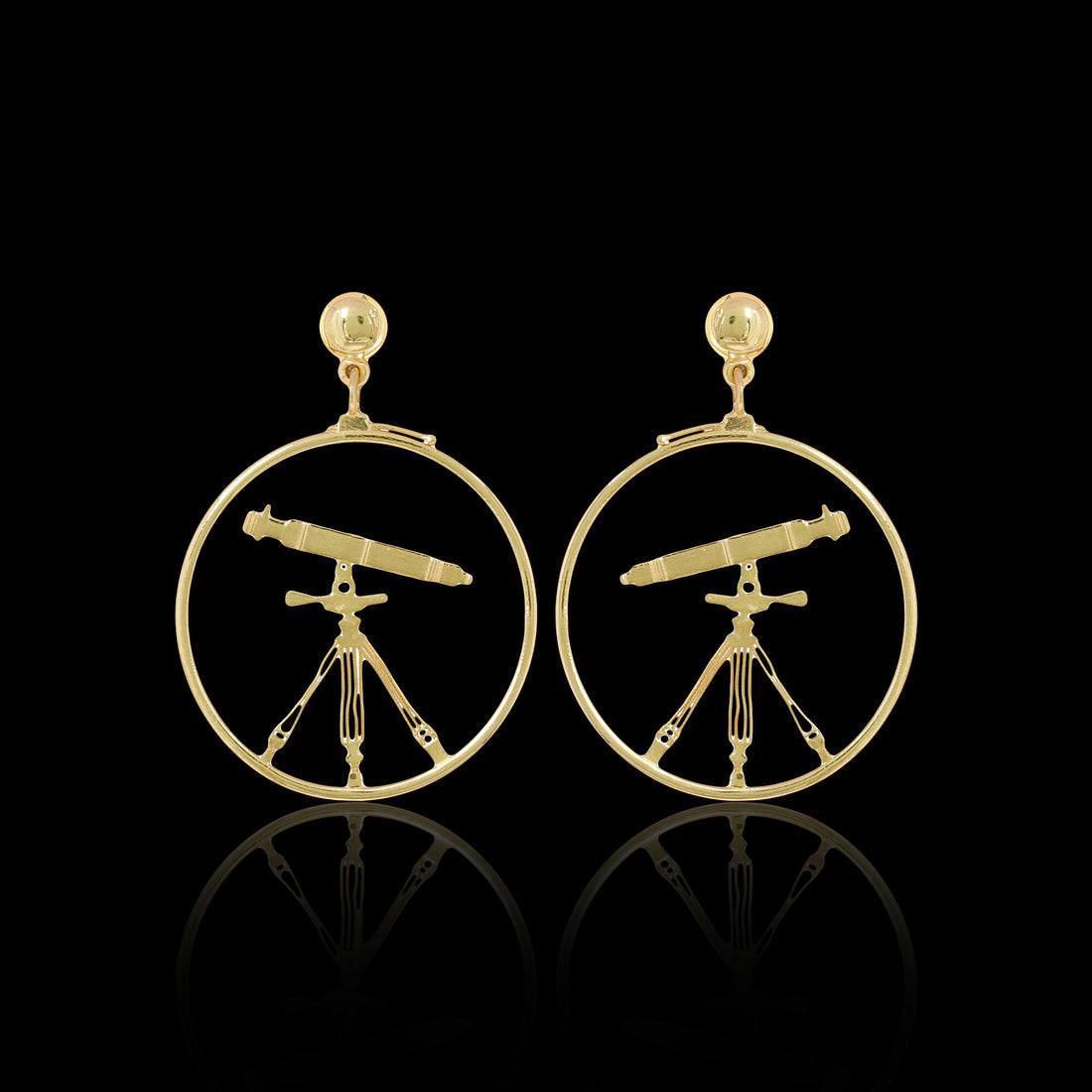 18K Gold Fancy Stud Earrings