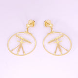 18K Gold Fancy Stud Earrings