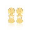 18K Gold Guitar Stud Earrings