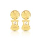 18K Gold Guitar Stud Earrings