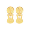 18K Gold Guitar Stud Earrings