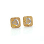 18K Lab-Grown Diamond Pave Round Stud Earrings