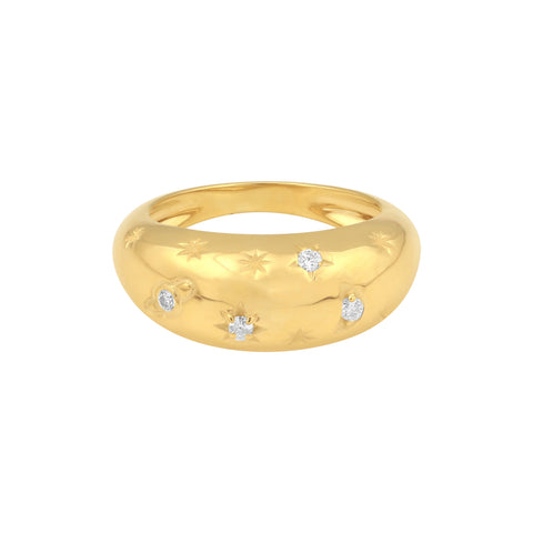 14K Lab Grown Diamond Round Delicate Cluster Ring | IGI Certified