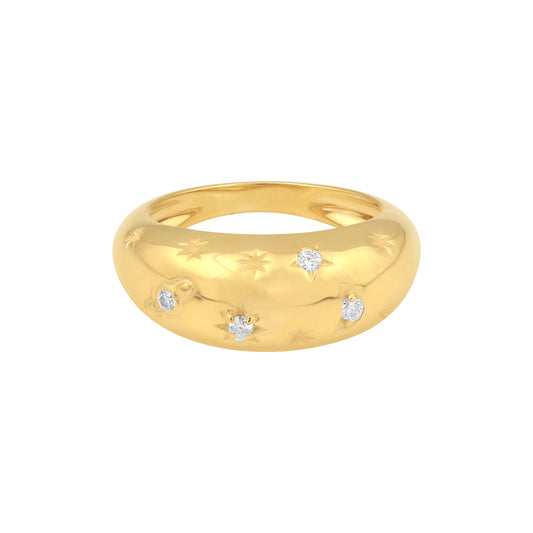 14K Lab Grown Diamond Round Delicate Cluster Ring | IGI Certified