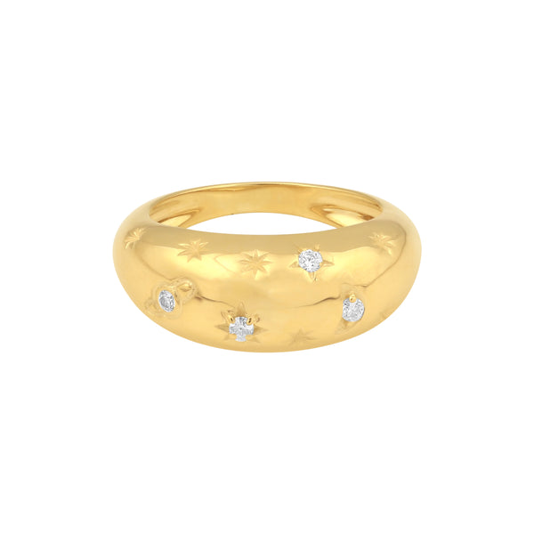 14K Lab Grown Diamond Round Delicate Cluster Ring | IGI Certified