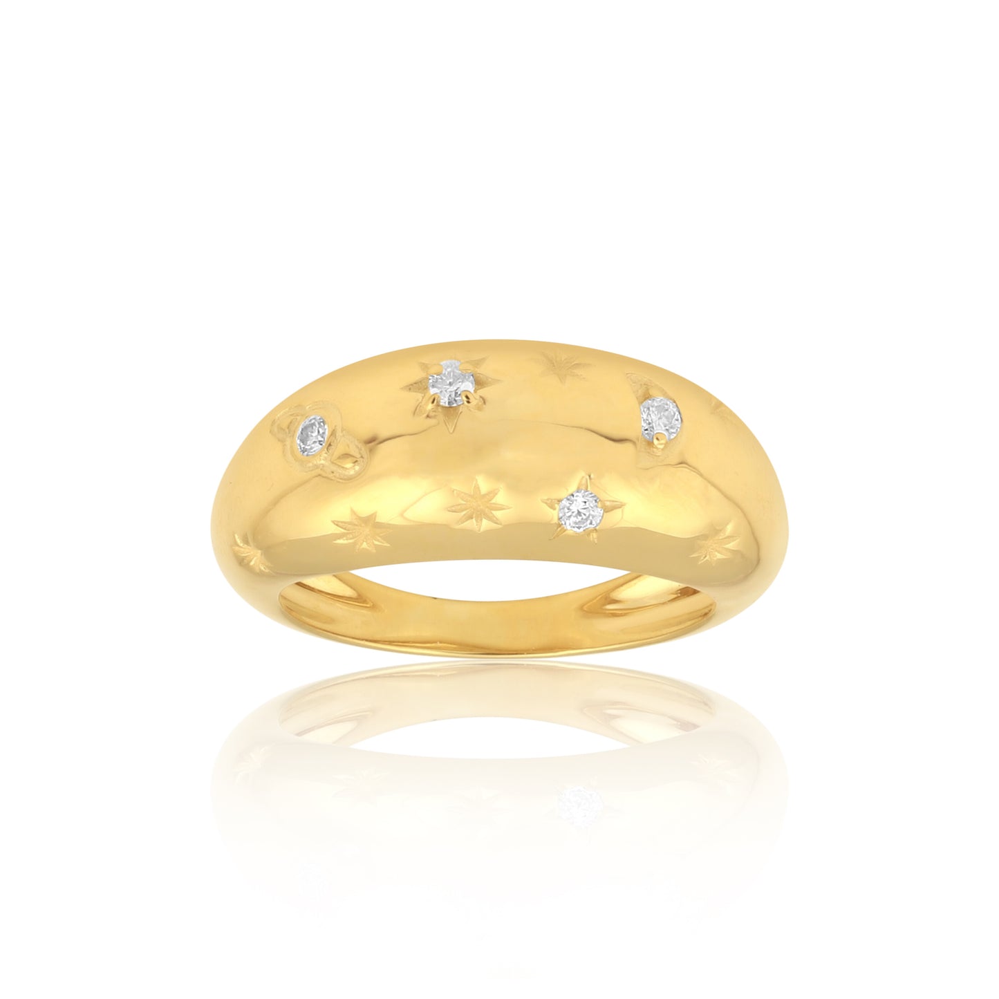 14K Lab Grown Diamond Round Delicate Cluster Ring | IGI Certified